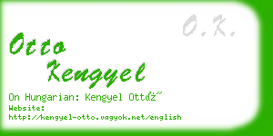 otto kengyel business card